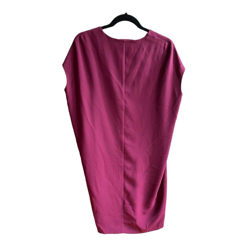 Club Monaco Size 2 Maroon/Red V-Neck Vanellie Cocoon Dress - Picture 6 of 7